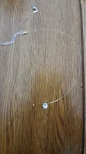 Colgante de circón brillante gargantilla para mujeres Fishline collar de la joyería transparente hilo Invisible de moda