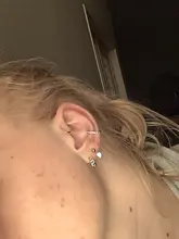 Modyle-pendientes de Clip en la oreja de cristal para mujer, pendientes no perforados en la nariz, aretes punk rock