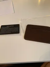 GENODERN-tarjetero de cuero genuino para hombre y mujer, Cartera de piel de vaca delgada, tarjetero pequeño