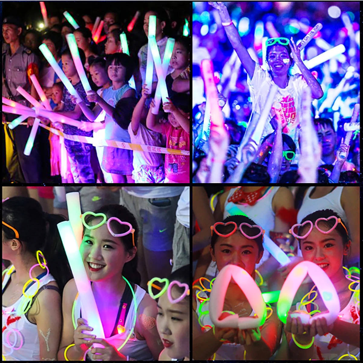 Colorful Foam Sponge Activity Luminous Stick-1 Group of 22