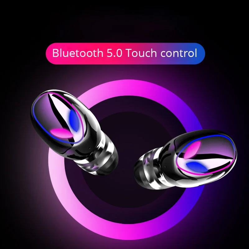 30PCS E8 TWS Bluetooth earphones 5.0 Wireless Earbuds HIFI 6D Stereo Handsfree Control Noise Cancelling Earphone