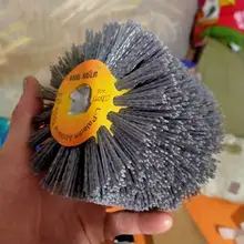 Cepillo eléctrico de alambre abrasivo de nailon, rueda de pulido para carpintería y metalúrgica, 120x100x19mm, 1 Uds.