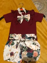 Conjunto de ropa para niña recién nacida, pelele de manga corta de color liso, pantalones cortos con flores, diadema, traje de 3 uds, ropa para recién nacido