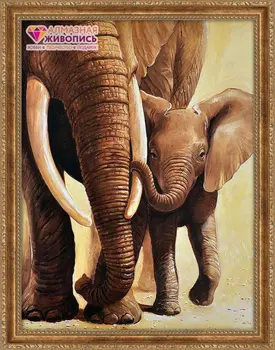 

"Ivory with mommy" pattern with rhinestones