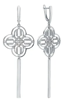 

Silver earrings with cubic zirconia sunlight sample 925