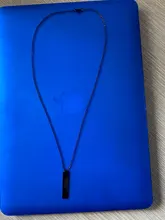 Colgante con abalorio rectangular para hombre