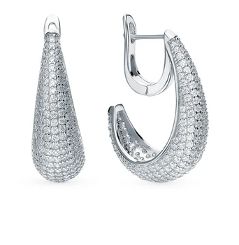 

Silver earrings with cubic zirconia sunlight sample 925