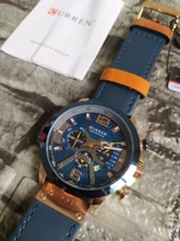 CURREN-Reloj analógico para hombre, cronógrafo deportivo, militar, de cuarzo, masculino