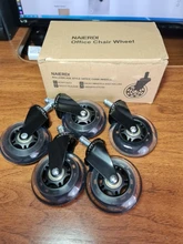 Furniture Hardware Wheels Replacement Rubber Caster Swivel Safe-Rollers Office-Chair