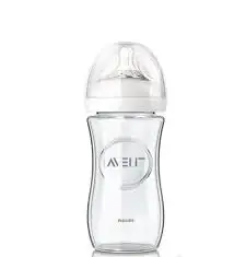 avent natural 240ml glass feeding bottle