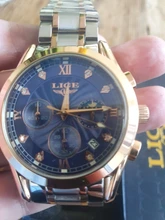 LIGE-reloj de cuarzo deportivo para mujer, accesorio de marca de lujo, con calendario de acero inoxidable, resistente al agua