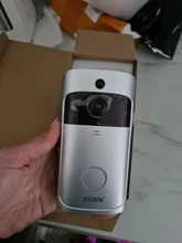 EKEN-Timbre de puerta inteligente con Wifi, cámara de seguridad modelo V5 con intercomunicador y timbre para puerta IP inteligente de visión nocturna con conexión Wifi inalámbrica, perfecta para el hogar