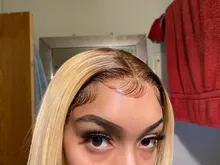 Peluca de cabello humano Rubio degradado Bob para mujeres negras, cabello liso brasileño Bob corto Natural, 100%, 613