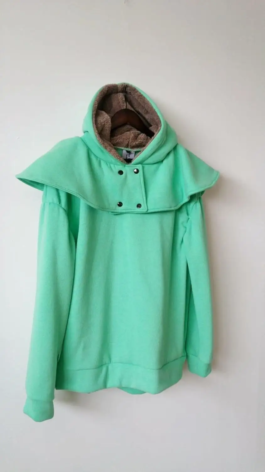 Cape Style Collar Pleated Hooded Sweatshirt Flared