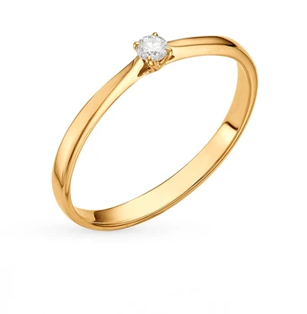 

Gold ring with diamonds sunlight sample 585