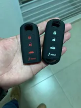 Funda de silicona con cubierta de control remoto de coche, cubierta de silicona para cubierta de coche, pegatina de capó de piel para Mazda 3 5 6 8 CX5 CX7 CX9 M6 GT 2016 2017, sin llave remota