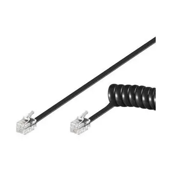 

ICOC MD-44-04SBK-telephone cord coiled handset to 4mt RJ10 4 P4C NeroEMACHINE2.38