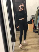 Gym Clothing Leggings Sportswear Crop-Top Yoga-Set Fitness Long-Sleeve Seamless Workout