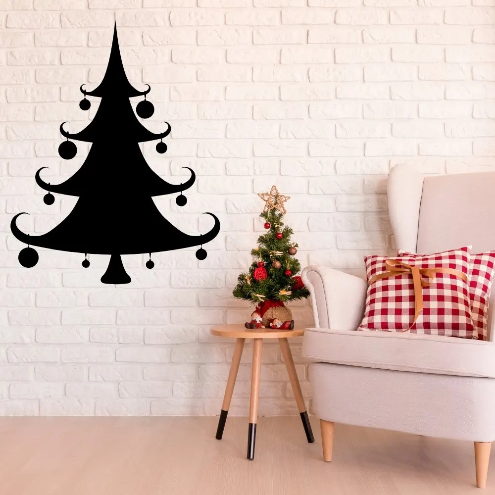 

Christmas Tree SIlhoutte Wall Sticker Decal Christmas Sticker Home Livingroom Wall Art Decoration A006834
