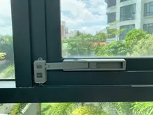 EUDEMON-bloqueo de ventana para niños, Restrictor de protección de ventana ABS, tope de ventana de seguridad para niños, limitador de cerraduras de prevención de caídas