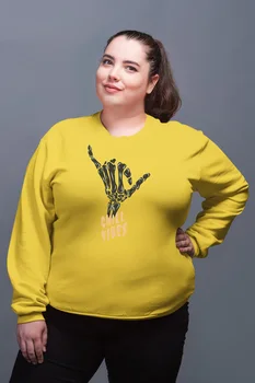 

Angemiel Wear Chill Vibes Yellow Women Sweatshirts