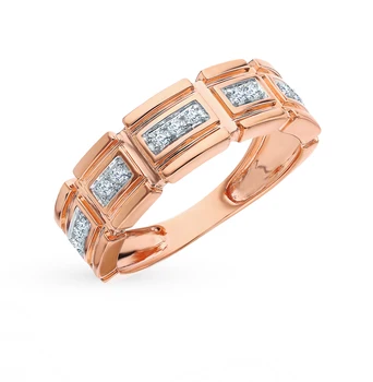 

Gold ring with diamonds sunlight sample 585