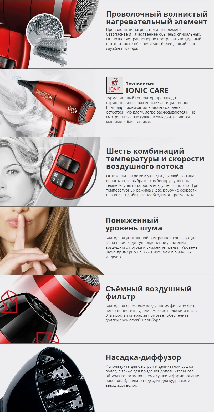 Фен Valera Silent Power 2400 Ionic(545.14