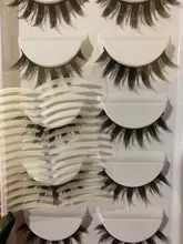 Yokpn-pestañas de baile para mujer, 5 pares, pestañas para actuación hechas a mano, acrílicas, cruzadas, japonesas, 3D naturales