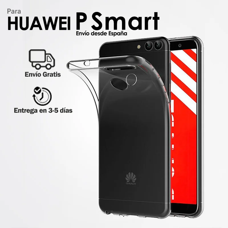Чехол-накладка для Huawei P Smart силиконовый прозрачный ультратонкий | Мобильные