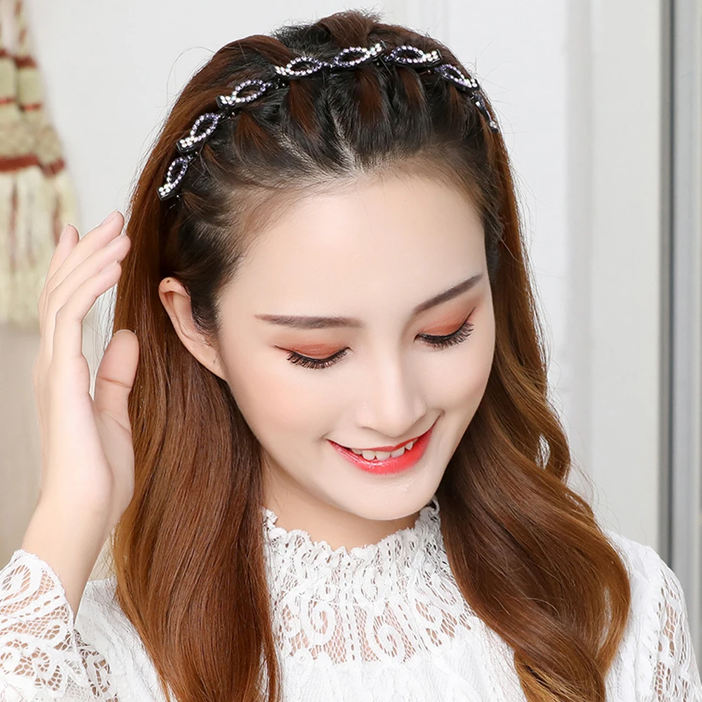Non-Slip Alice Hairband Rhinestone Headband Women Hair Bands