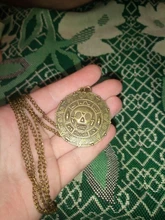 Nuevo Vintage collar de Piratas del Caribe azteca collar con moneda de oro