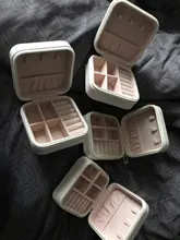 Caja de joyería para mujer, organizador de almacenamiento portátil, soporte para pendientes, cremallera, Estuche De Viaje de exhibición de joyas, 100x100x55mm