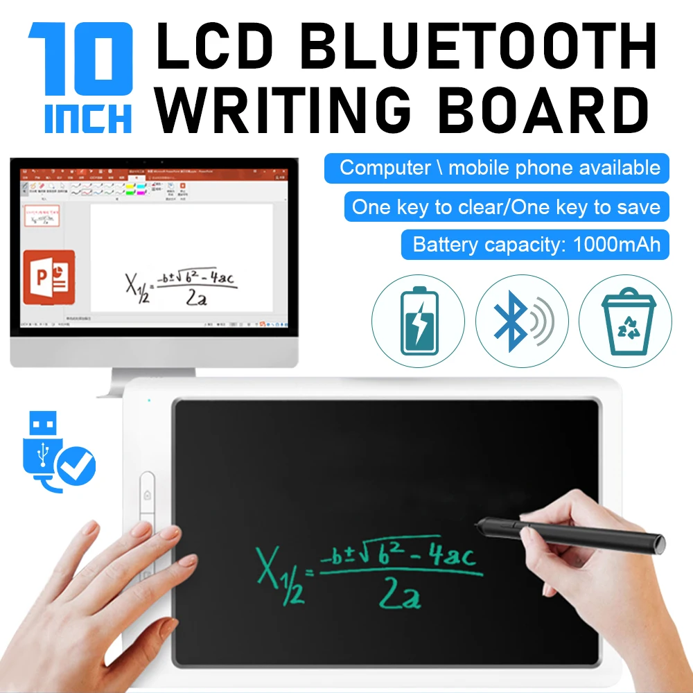 Tableta gráfica Digital de 10 pulgadas con Bluetooth, USB, LCD, dibujo de  Anime en línea, aprendizaje en línea, con bolígrafo Digital, tableta de  escritura para Android y MAC|Tabletas digitales| - AliExpress