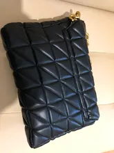 Bandoleras acolchadas con cadena gruesa para mujer, bolsos de mano acolchados, de marca, 2020