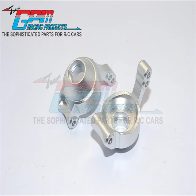 Tamiya TA02 & TA03 Aluminum Front Knuckle Arm Upgrade Parts - 1 Pair, Gray Silver, Weather Resistant - View #4
