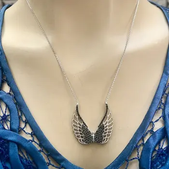 

Heart Wing Star Strip Simple Stylish 925 Silver Necklace