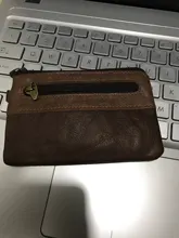 Coin Purse Zipper Wallet Vintage Genuine-Leather Card-Holder Retro Womens THINKTHENDO