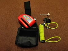 Alarma de bloqueo para moto impermeable, antirrobo para bicicleta, bloqueo de freno de disco de moto + bolsa + cuerda de recordatorio, envío gratis