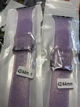 Correa de polvo brillante para Apple Watch Series 6 5 4 3 2 1 SE, banda de silicona de 38 y 42MM para iWatch, correa de hebilla de 40 y 44MM