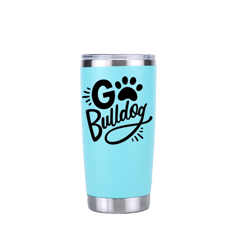 Go Bulldogs 30oz тумблер дорожная Автомобильная кружка с двойными стенками Изолированная вакуумная фляжка термос из нержавеющей стали термос для воды, кофе чашка