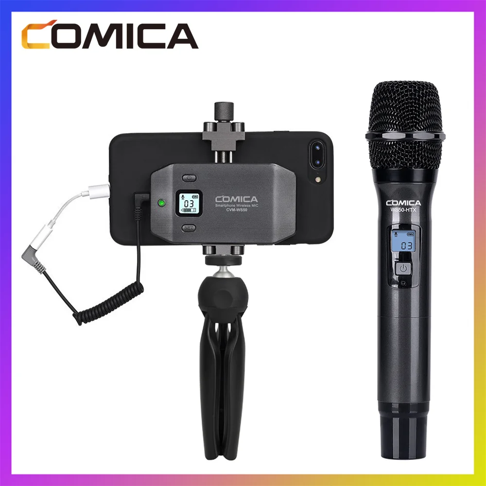 Беспроводной микрофон для смартфона Comica CVM-WS50(H) петличный iPhone Android Камера Samsung Note
