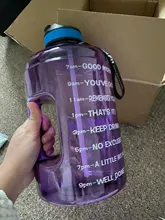 QuiFit-botella de agua de 3,78l, 2,2 L, 1,3 L, 128oz, galón, con pajita de plástico transparente, herramienta de gimnasio, jarra, taza deportiva gratis de BPA