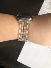 Funda con correa para apple Watch 6, 5, 4, banda de 42mm y 38mm, correa de acero transparente para iwatch 6 series 5 4 3/2, banda de reloj de 44mm y 40mm