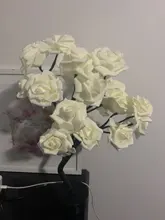 Table-Lamp Night-Lights Bedroom Decor Flower-Tree Rose Christmas Xmas LED USB Wedding