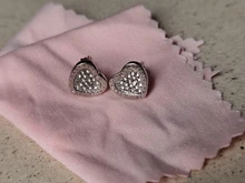 JoiasHome corazón aretes en forma para las mujeres joyería de plata 925 de moda mujer Color oro rosa pendientes de boda regalo