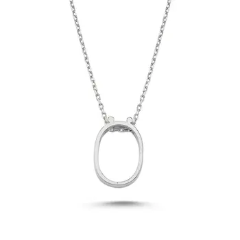 

Angemiel 925 Silver-DELTA-Letter Ghost Pendant-Rhodium Plated