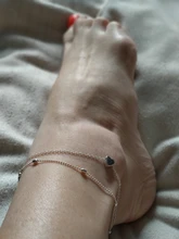 Vankim-tobilleras para mujeres, joyería de pies para sandalias de ganchillo, corazón Simple, Pies Descalzos, pulsera para tobillo de dos capas, 2019