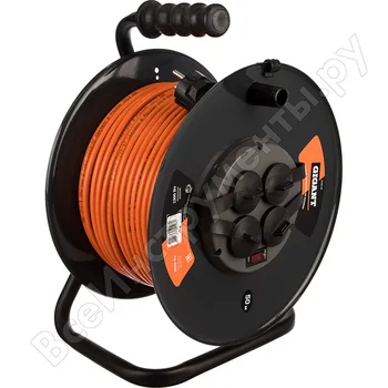 

Power extension cord spool Gigant 4 socket, grounded, PVA 3 X1, 5, 16A, 50 m, IP 44 pe-001