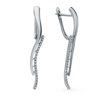 

Silver earrings with cubic zirconia sunlight sample 925