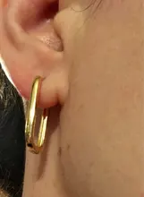 XIYANIKE 925 de plata esterlina coreano nuevo de moda O en forma de cuadrado pendientes de aro temperamento Simple encanto elegante, accesorios de la joyería